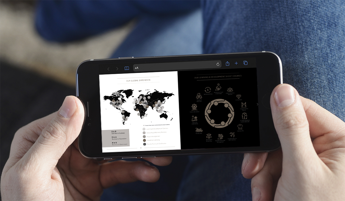 Digital brochures on iPhone