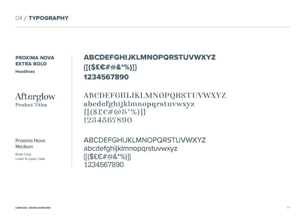 Brand guidelines design example