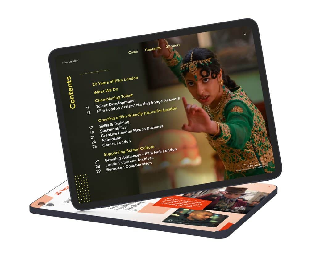 Interactive brochures design example