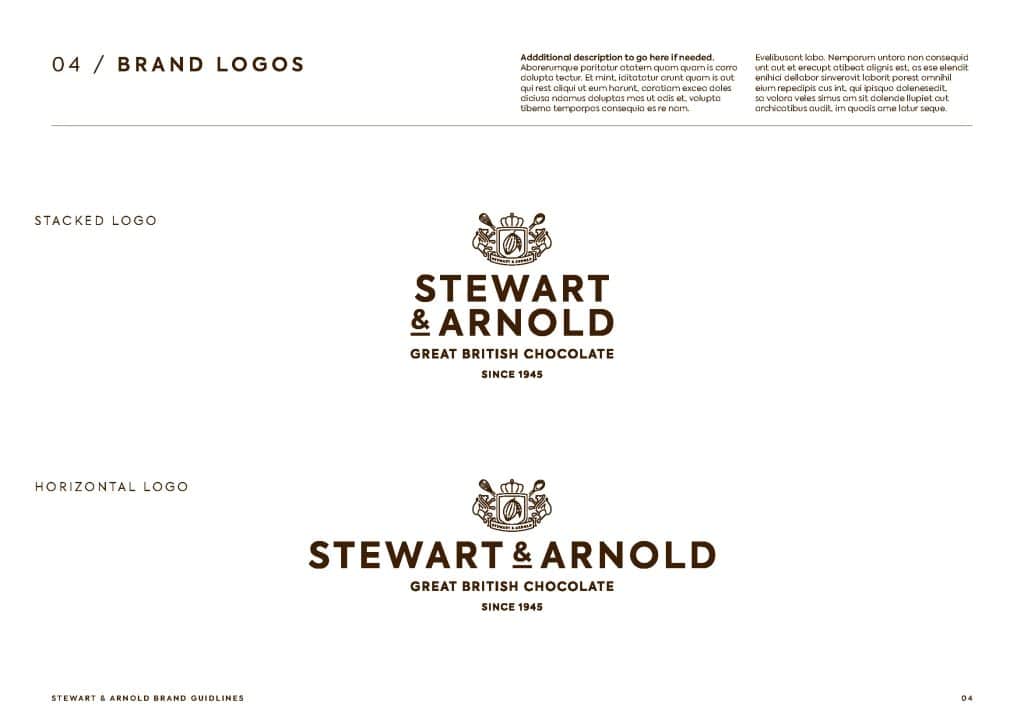 Brand guidelines design example