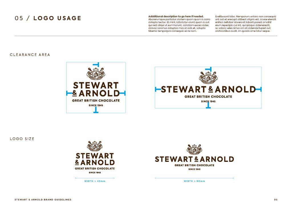 Brand guidelines design example