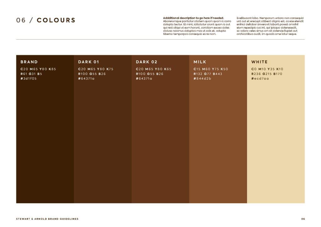 Brand guidelines design example