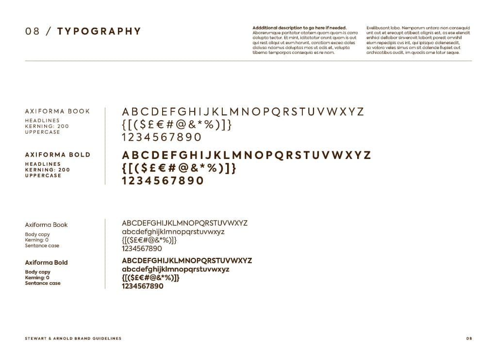Brand guidelines design example