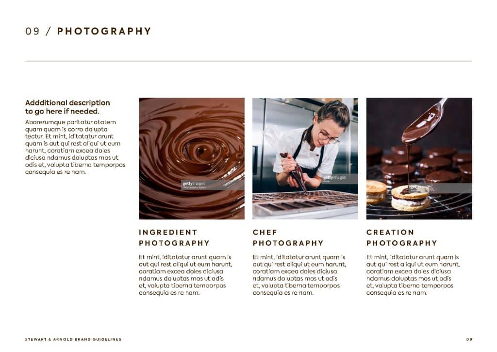 Brand guidelines design example