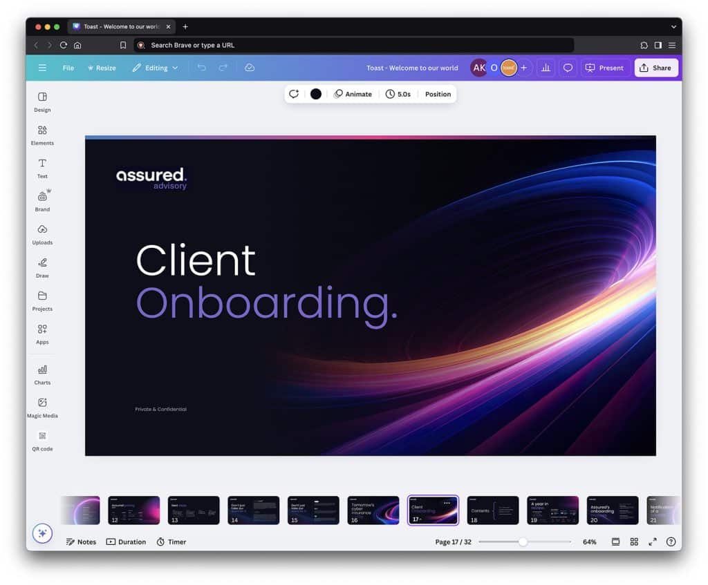 Canva templates design example