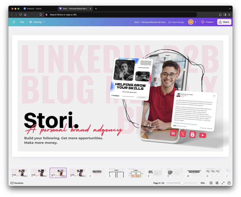 Canva templates design example