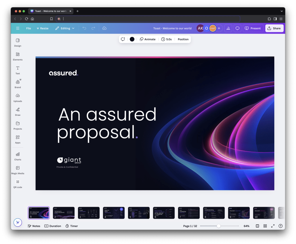 Canva templates design example