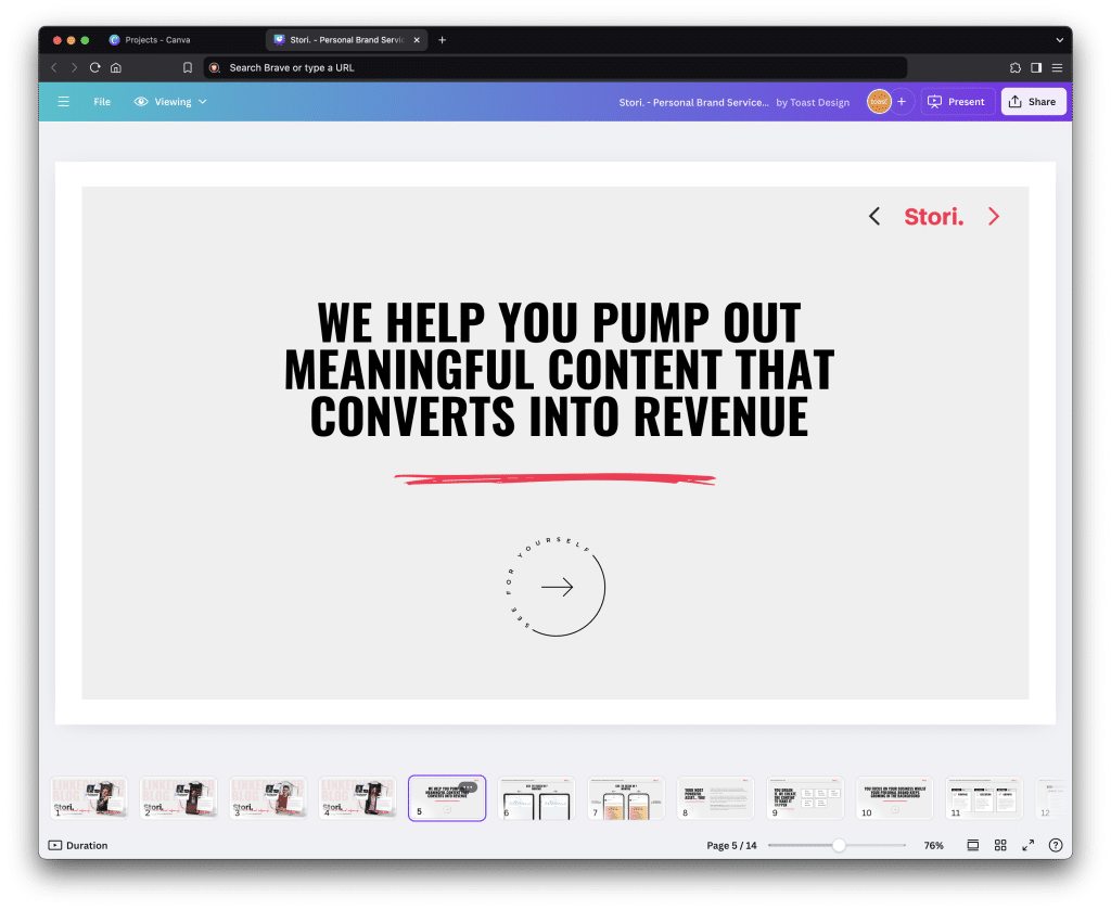 Canva templates design example