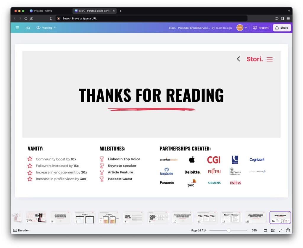 Canva templates design example