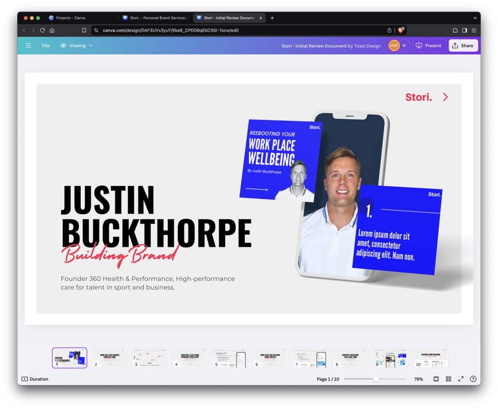 Canva templates design example