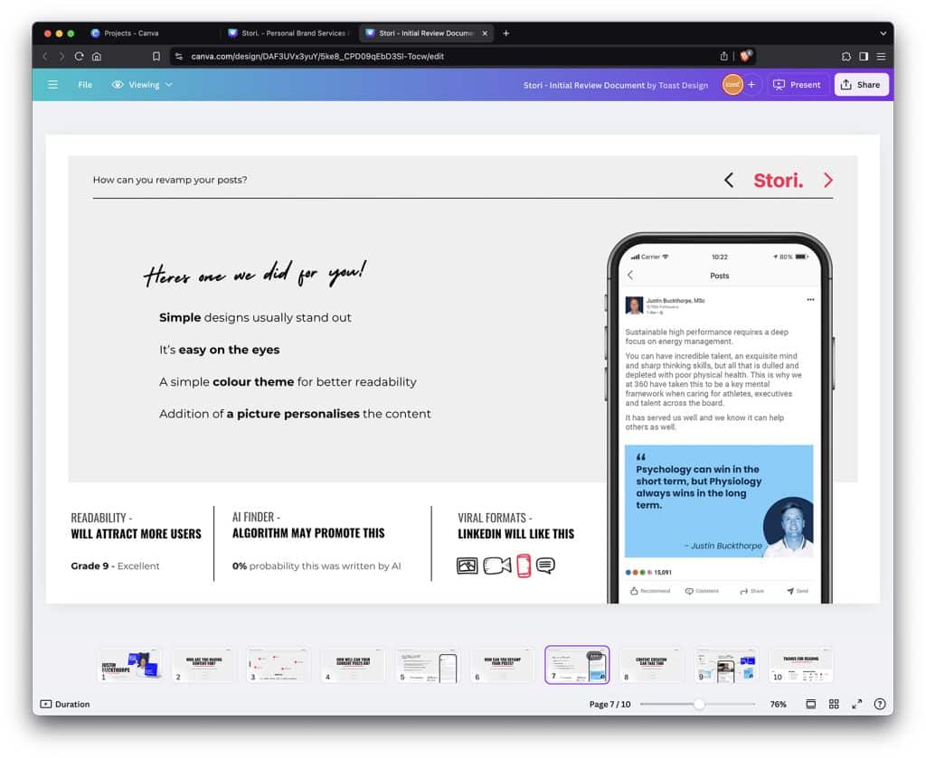 Canva templates design example