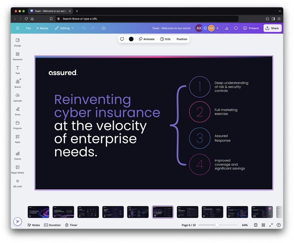 Canva templates design example